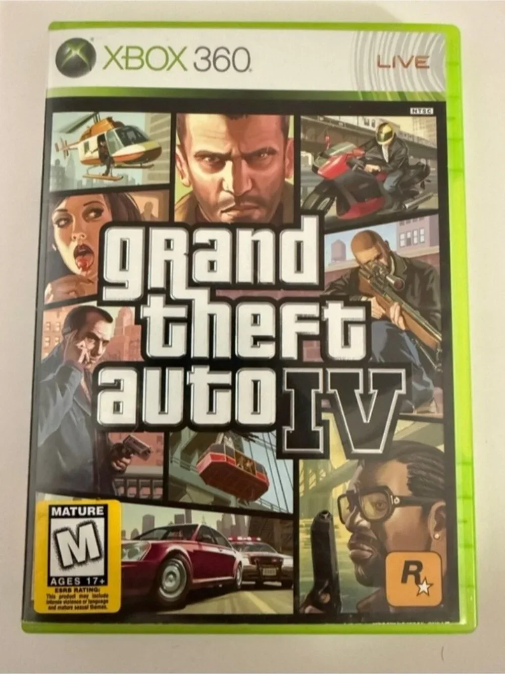 Grand Theft Auto IV Xbox 360 Game Complete w/ Case & Disc